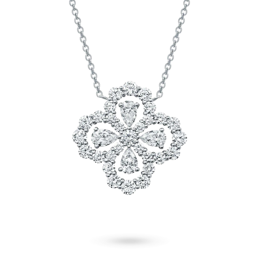 [Noble Aura jewelry]LOOP NECKLACE FULL MOTIF DIAMOND 16MM MULTIPLE COLORS