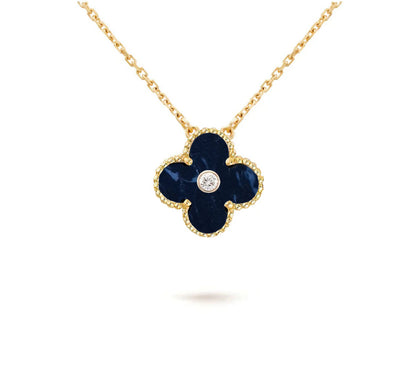 [Noble Aura jewelry]CLOVER 15MM DIAMOND SINGLE FLOWER NECKLACE COLLECTION