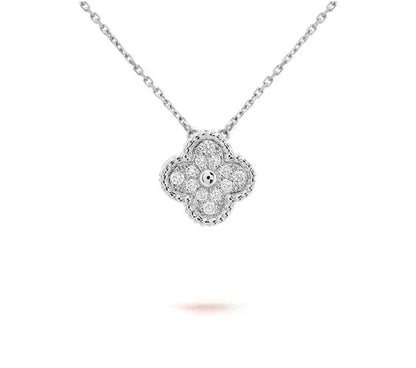 [Noble Aura jewelry]CLOVER 15MM NECKLACE SILVER COLLECTION