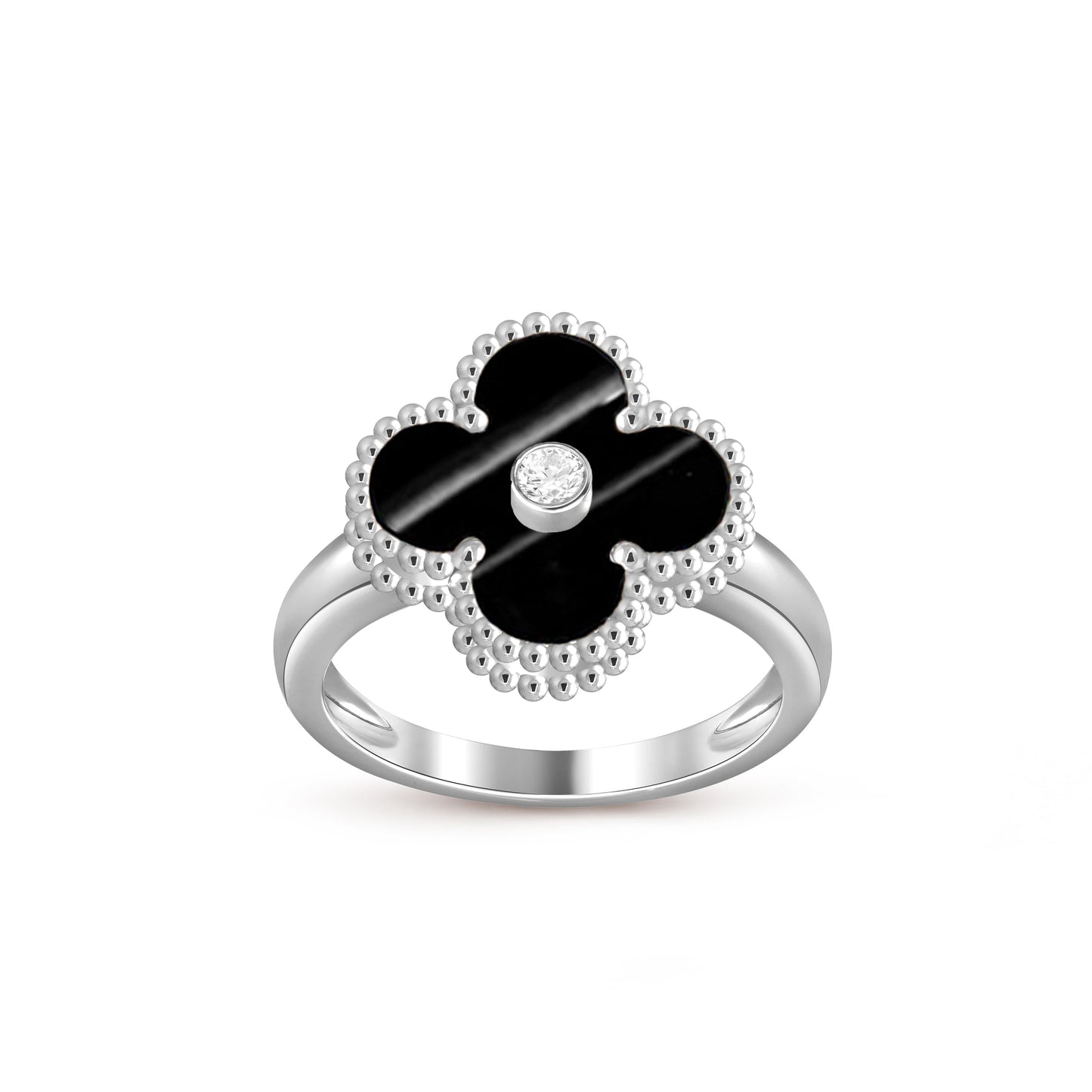 [Noble Aura jewelry]CLOVER SILVER DIOMND RING COLLECTION