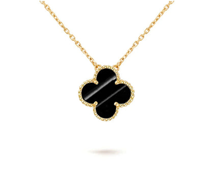 [Noble Aura jewelry]CLOVER 15MM SINGLE FLOWER NECKLACE COLLECTION
