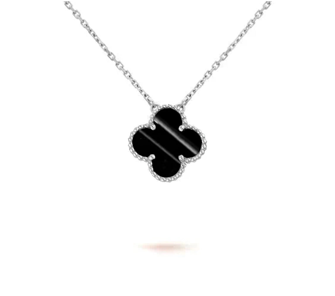 [Noble Aura jewelry]CLOVER 15MM NECKLACE SILVER COLLECTION