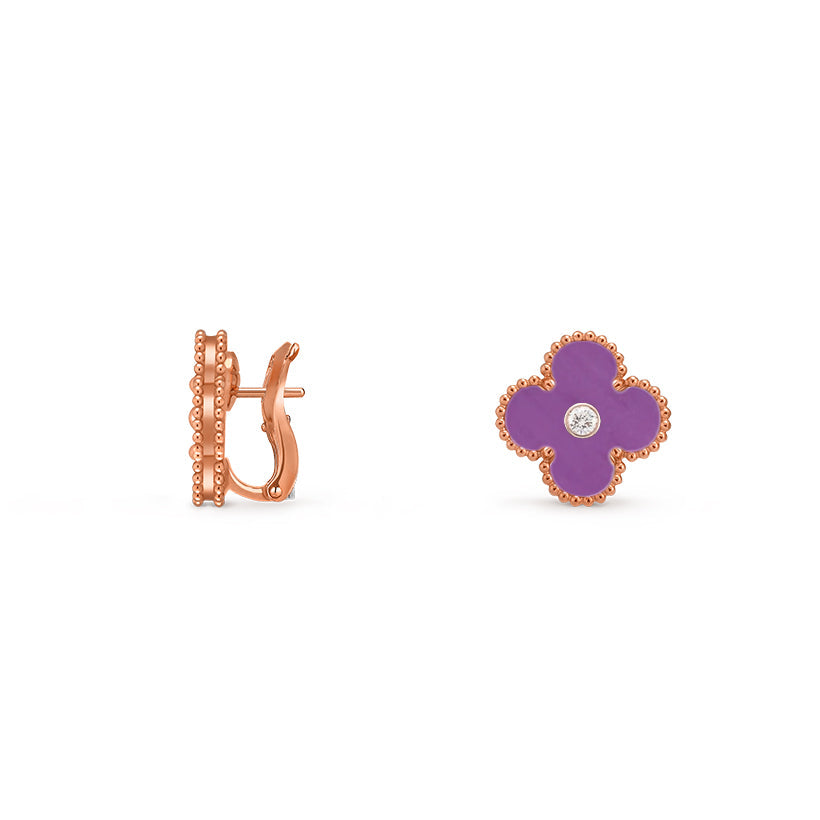 [Noble Aura jewelry]CLOVER 15MM MOP DIAMOND EARRINGS COLLECTION