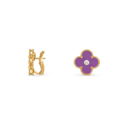 [Noble Aura jewelry] CLOVER 15MM MOP DIAMOND EARRINGS COLLECTION