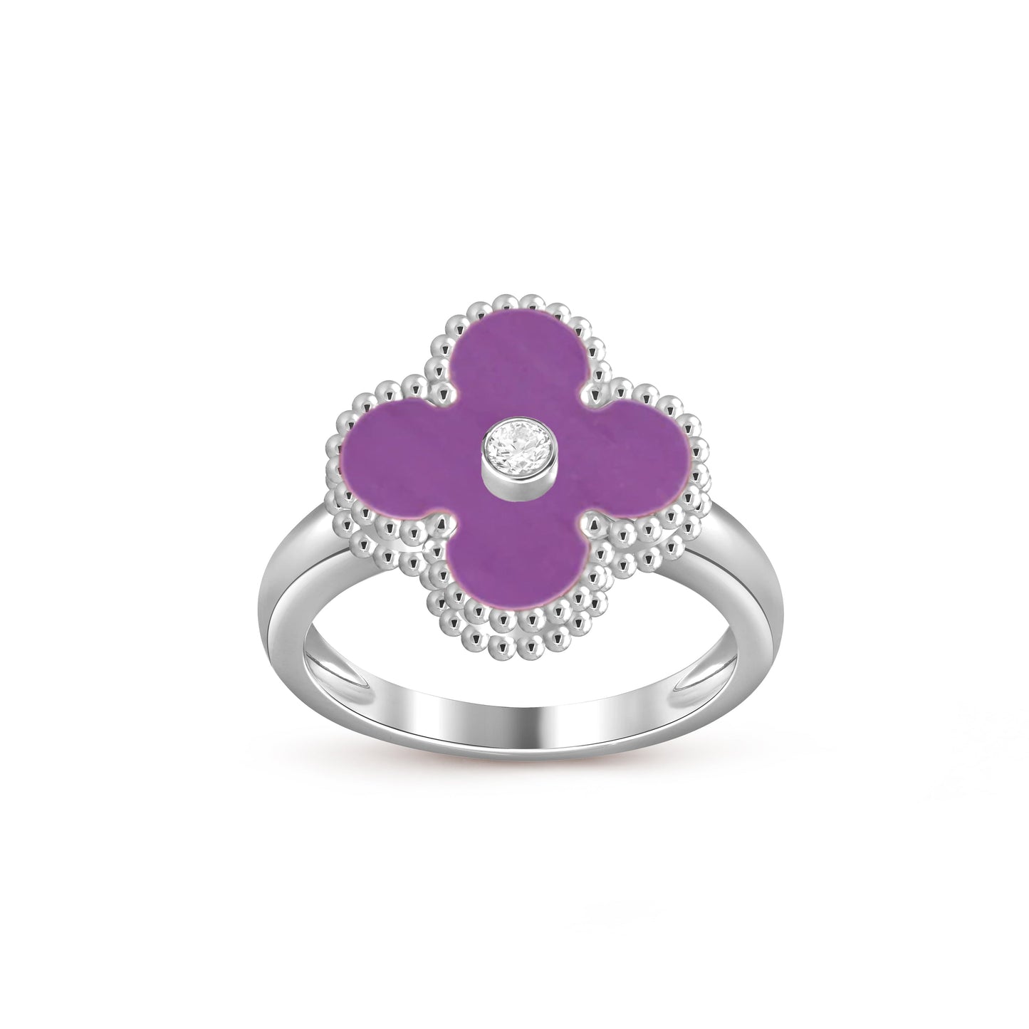 [Noble Aura jewelry]CLOVER SILVER DIOMND RING COLLECTION