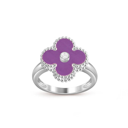 [Noble Aura jewelry]CLOVER SILVER DIOMND RING COLLECTION
