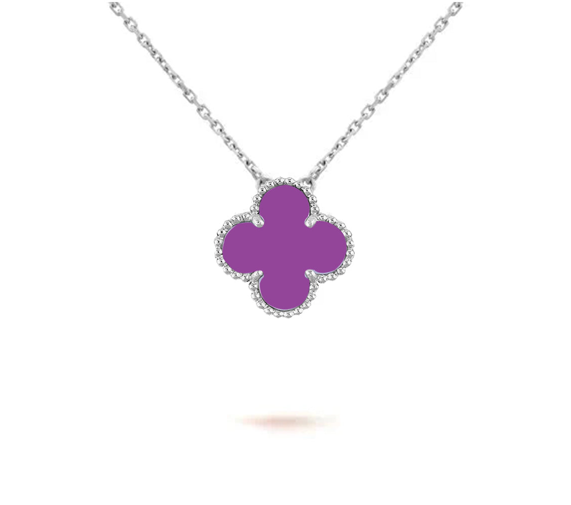 [Noble Aura jewelry]CLOVER 15MM NECKLACE SILVER COLLECTION