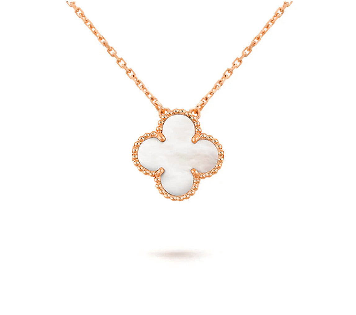 [Noble Aura jewelry]CLOVER 15MM SINGLE FLOWER NECKLACE COLLECTION