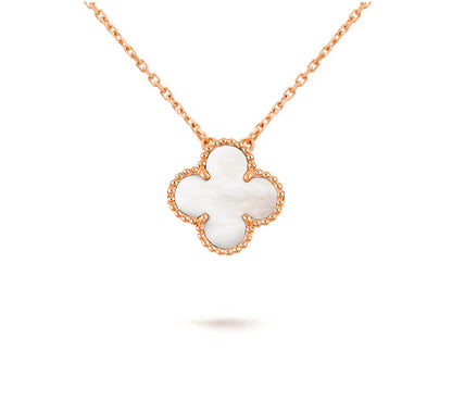 [Noble Aura jewelry]CLOVER 15MM SINGLE FLOWER NECKLACE COLLECTION