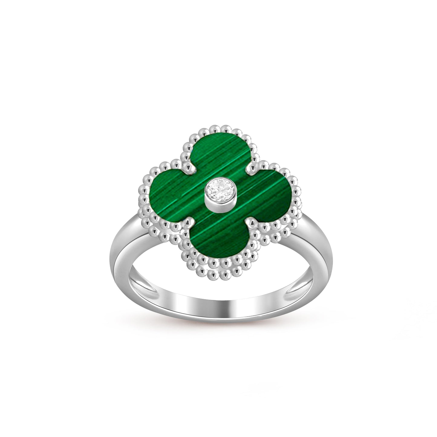 [Noble Aura jewelry]CLOVER SILVER DIOMND RING COLLECTION