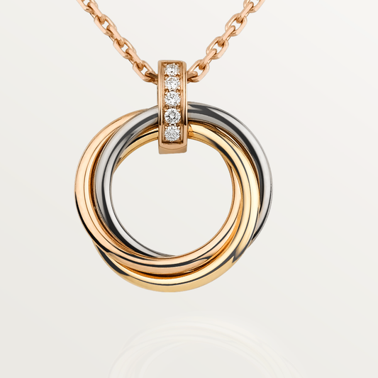 [Noble Aura jewelry]TRINITY NECKLACE GOLD  DIAMONDS