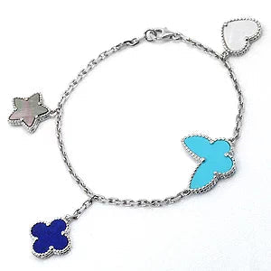 [Noble Aura jewelry]LUCKY SPRING SILVER BRACELET 4 MOTIF