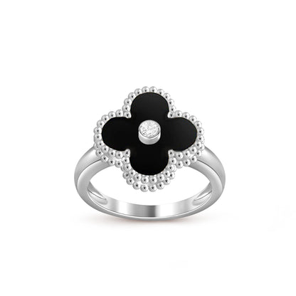 [Noble Aura jewelry] CLOVER SILVER DIOMND RING COLLECTION