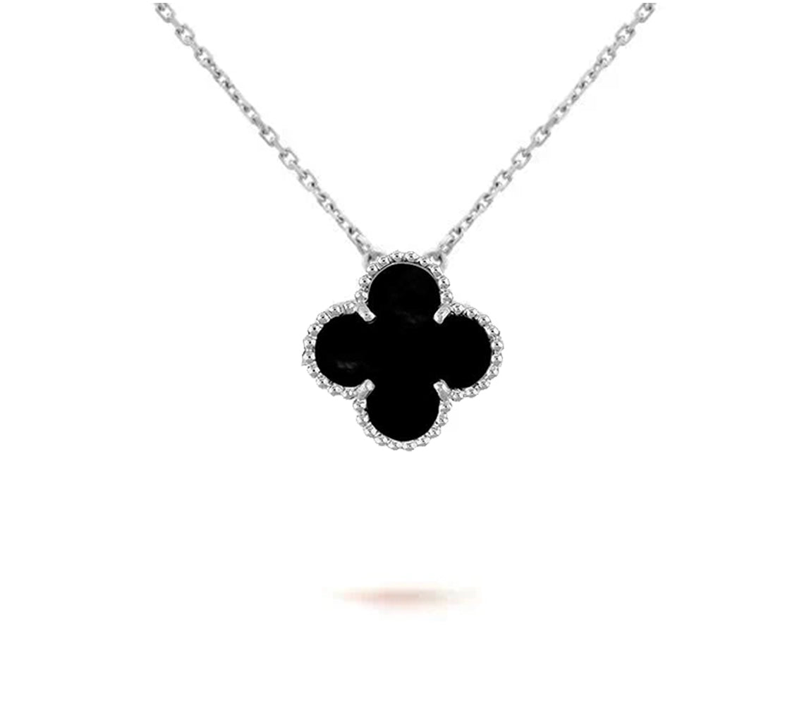 [Noble Aura jewelry]CLOVER 15MM NECKLACE SILVER COLLECTION