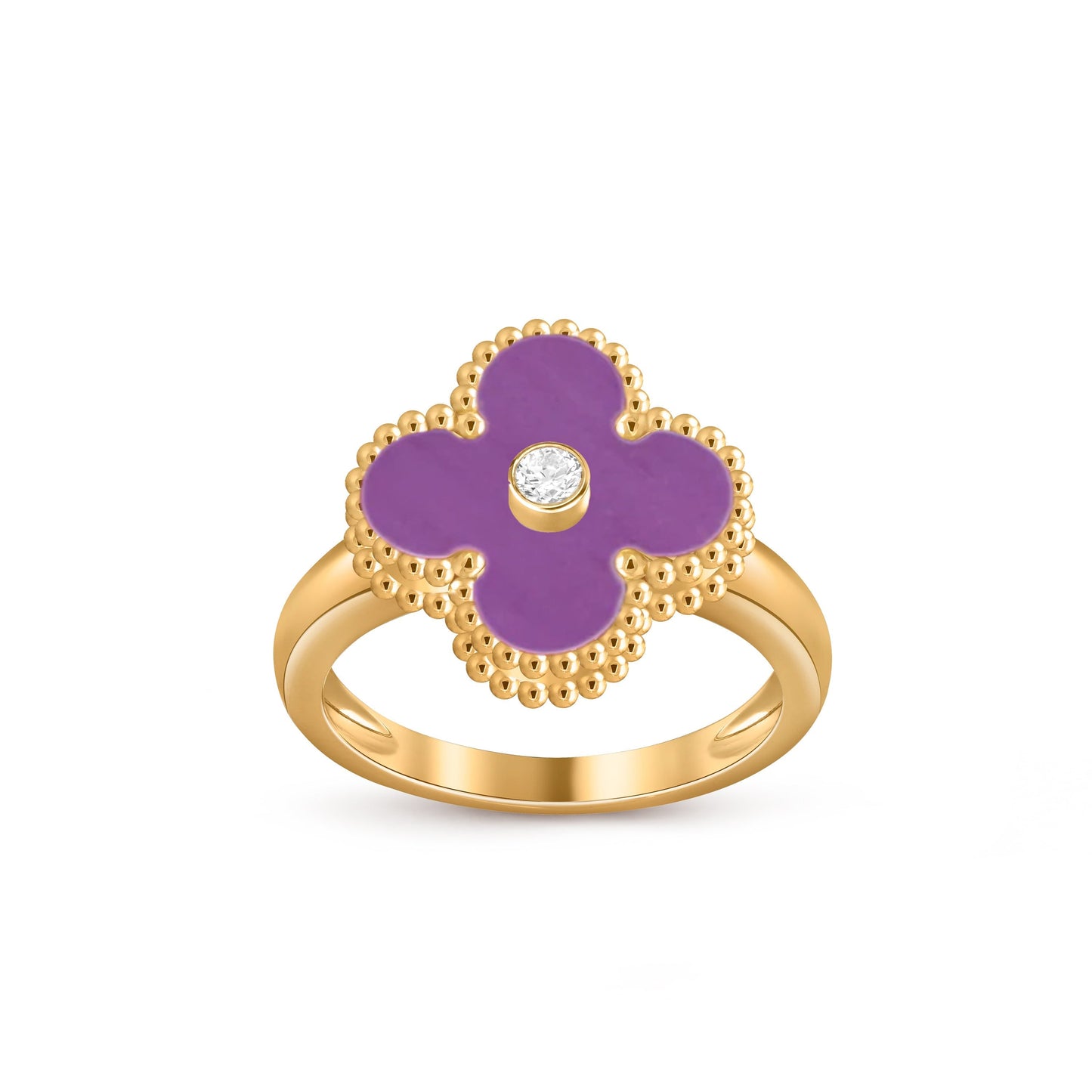 [Noble Aura jewelry]CLOVER DIAMOND RING GOLD COLLECTION