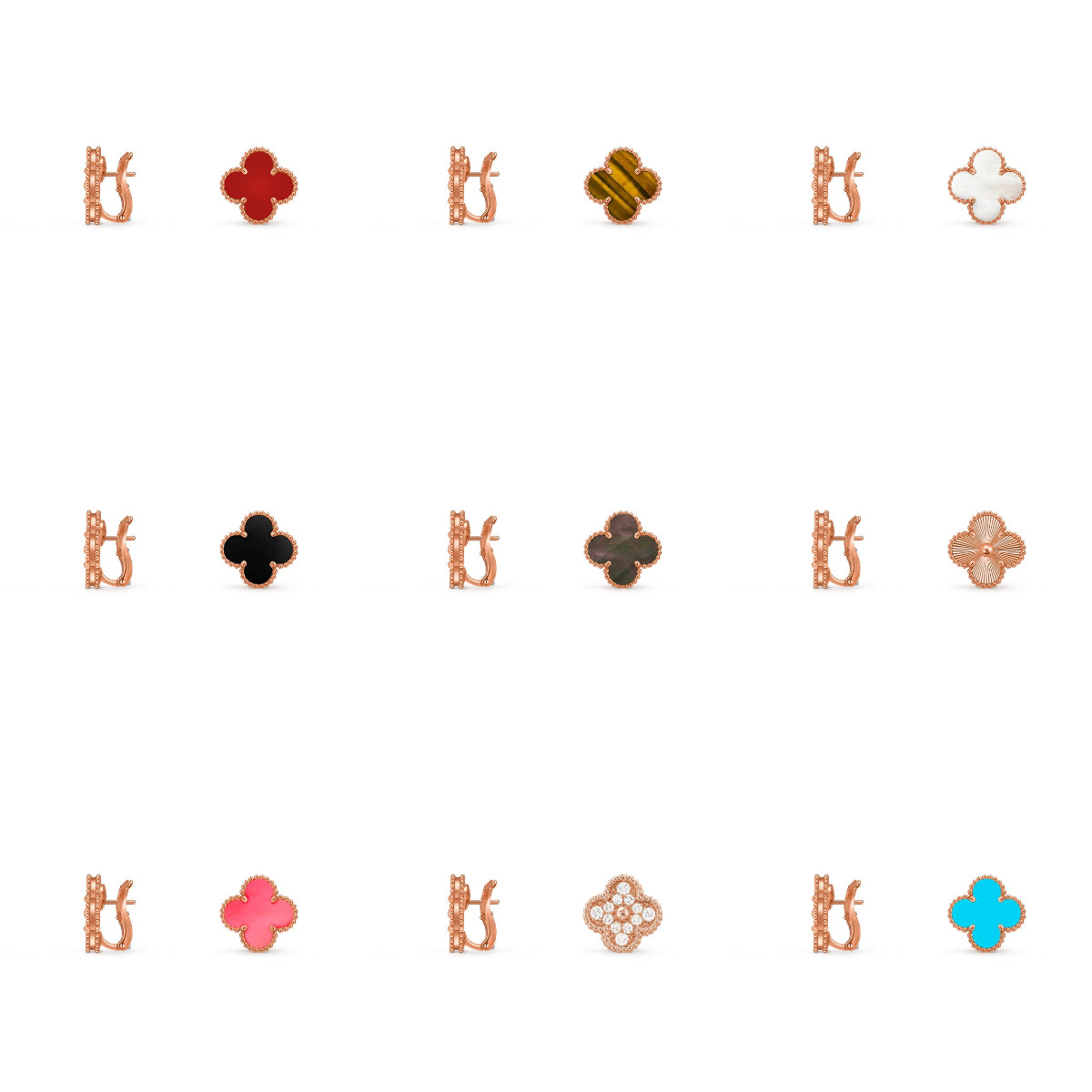 [Noble Aura jewelry] CLOVER 15MM MOP EARRINGS COLLECTION