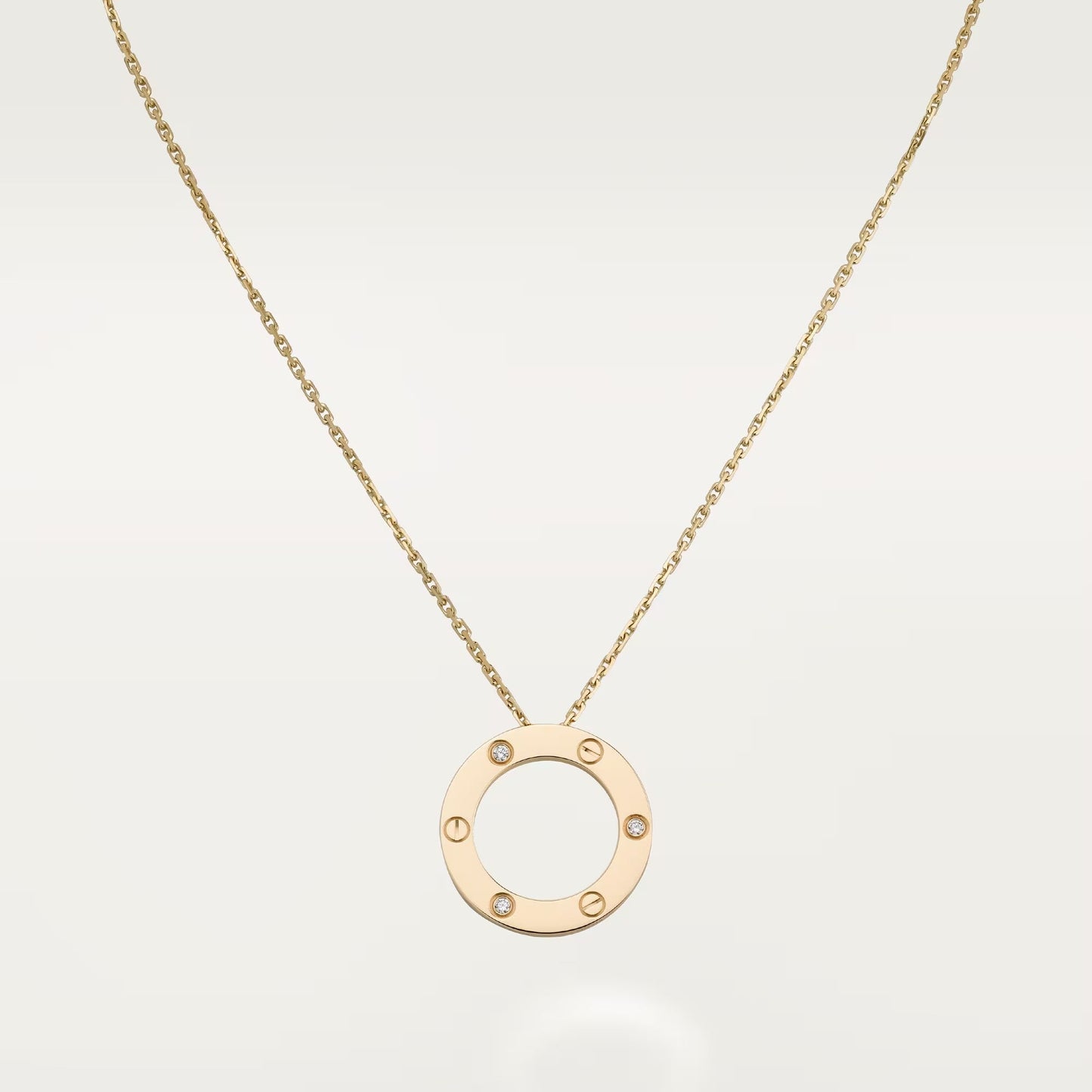 [Noble Aura jewelry]LOVE NECKLACE 16MM 3 DIAMONDS