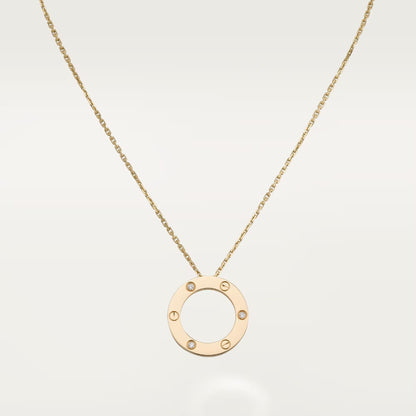 [Noble Aura jewelry]LOVE NECKLACE 16MM 3 DIAMONDS