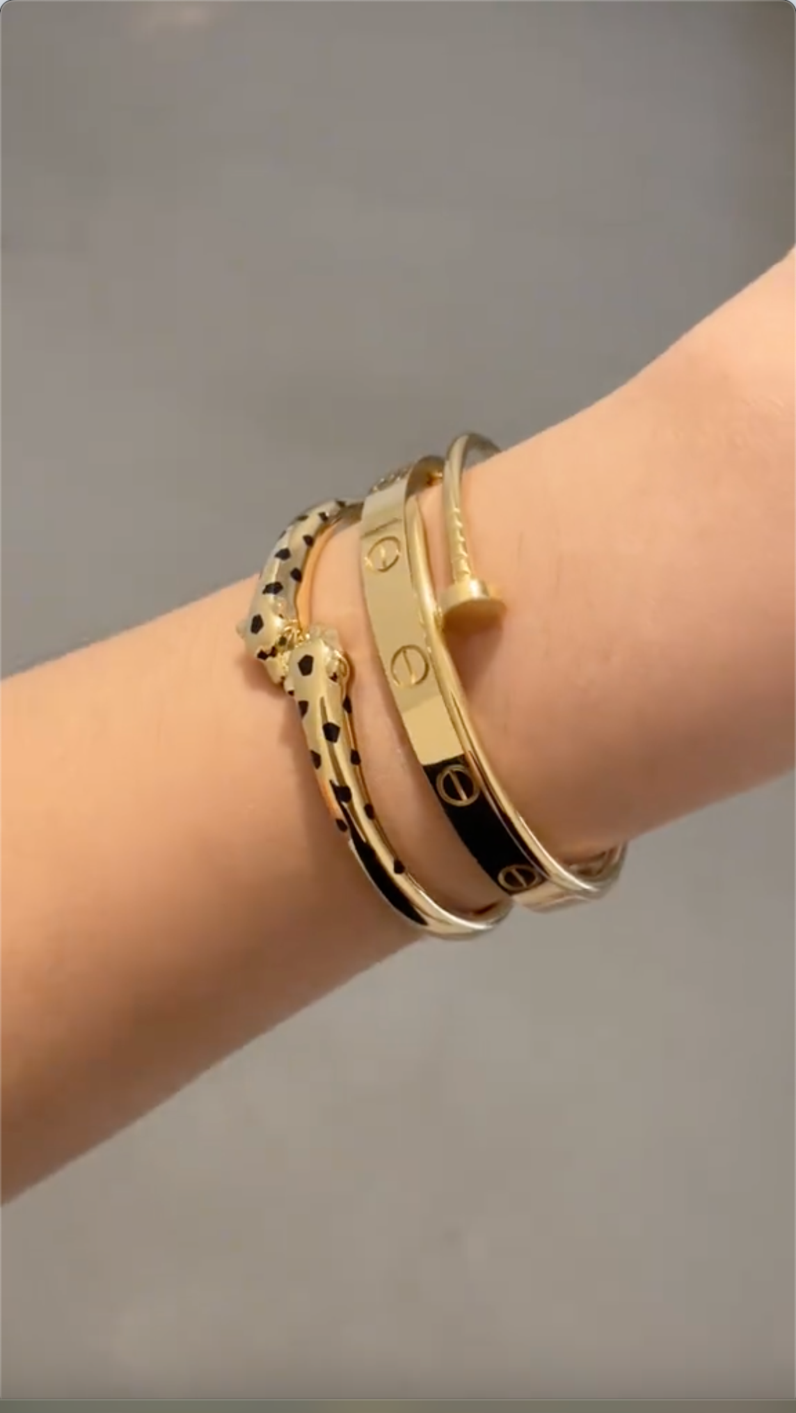 [Noble Aura jewelry] Panthère & LOVE  & JUSTE  Diamond Bracelet Stack Set