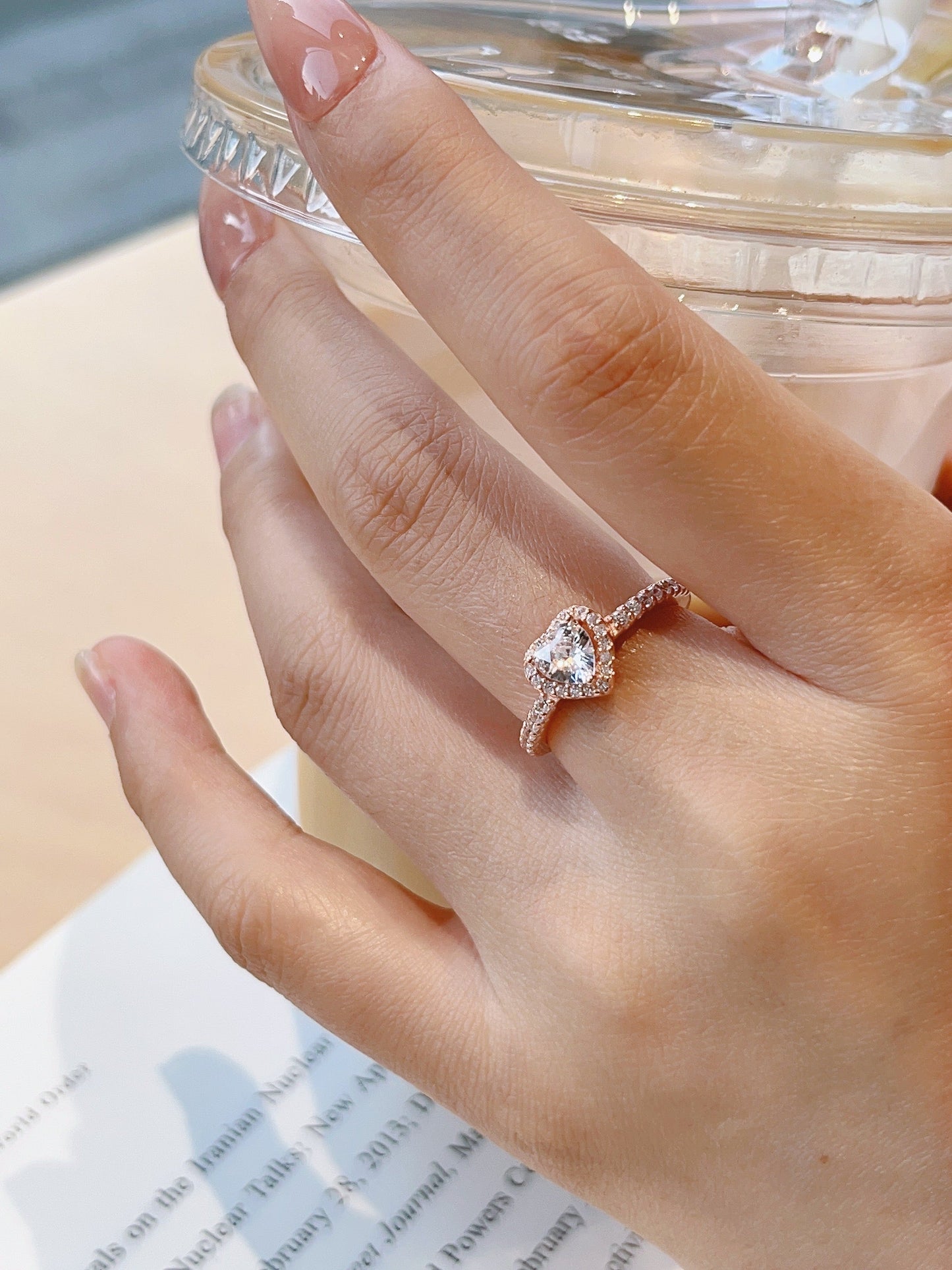 Sparkling Heart Ring