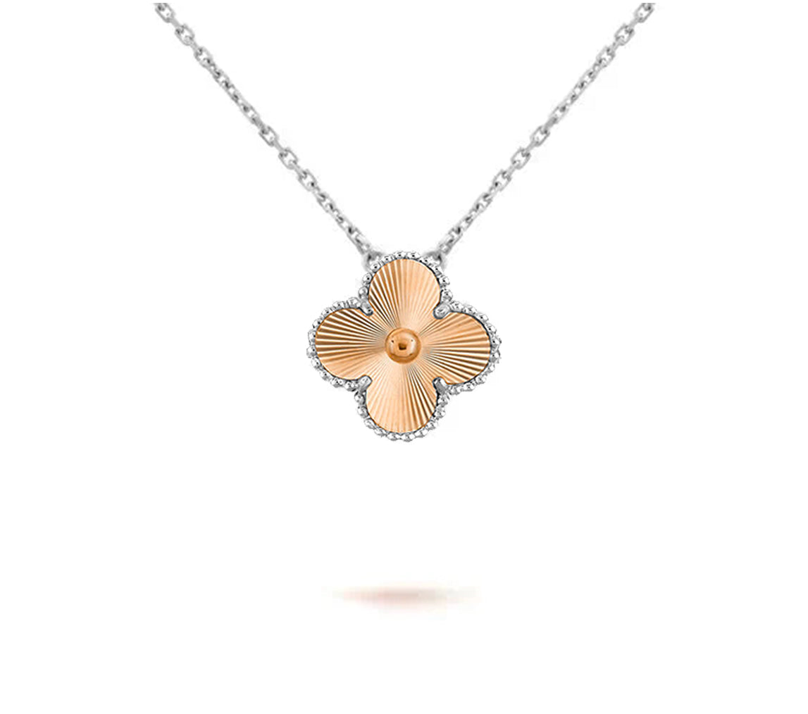[Noble Aura jewelry]CLOVER 15MM NECKLACE SILVER COLLECTION
