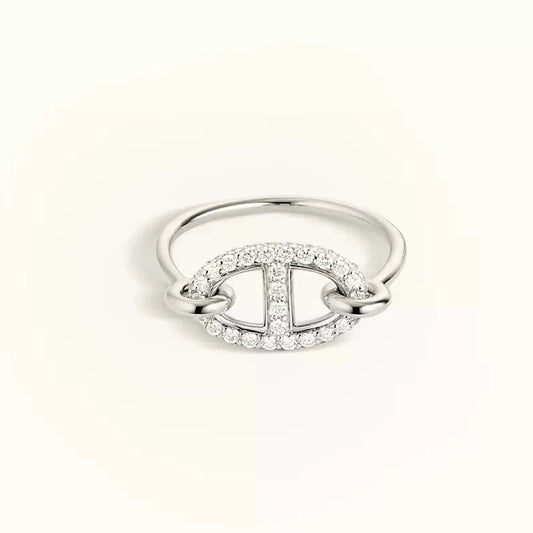 [Noble Aura jewelry]RONDE SMALL SILVER DIAMOND RING