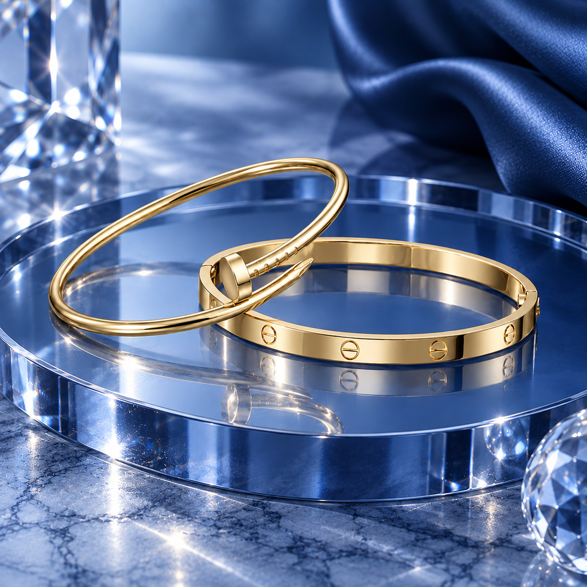 [Noble Aura jewelry] LOVE & JUSTE Classic Bracelet Stack Set