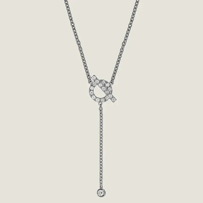 [Noble Aura jewelry]FINESSE SILVER DIAMOND NECKLACE