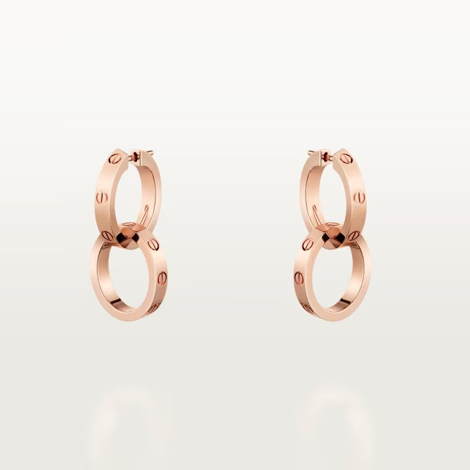 [Noble Aura jewelry]LOVE 3.3MM DANGLE EARRINGS