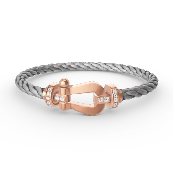 [Noble Aura jewelry]FORCE LARGE HORSESHOE HALF DIAMOND BRACELET ROSE GOLD