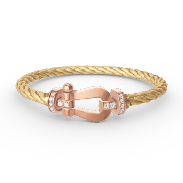[Noble Aura jewelry]FORCE LARGE HORSESHOE HALF DIAMOND BRACELET ROSE GOLD