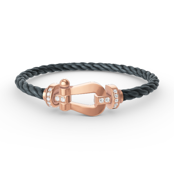 [Noble Aura jewelry]FORCE LARGE HORSESHOE HALF DIAMOND BRACELET ROSE GOLD