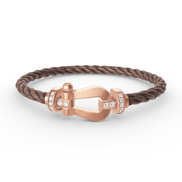 [Noble Aura jewelry]FORCE LARGE HORSESHOE HALF DIAMOND BRACELET ROSE GOLD