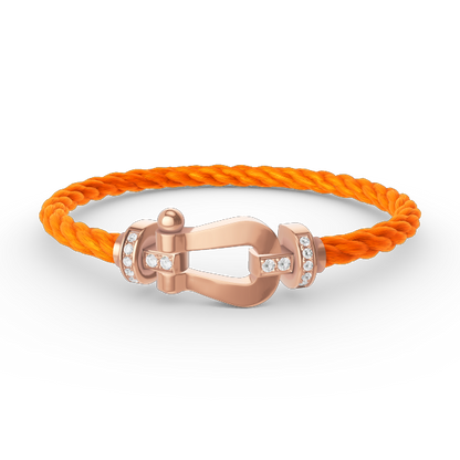 [Noble Aura jewelry]FORCE LARGE HORSESHOE HALF DIAMOND BRACELET ROSE GOLD