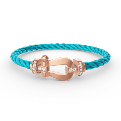 [Noble Aura jewelry]FORCE LARGE HORSESHOE HALF DIAMOND BRACELET ROSE GOLD