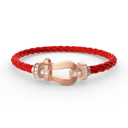 [Noble Aura jewelry]FORCE LARGE HORSESHOE HALF DIAMOND BRACELET ROSE GOLD