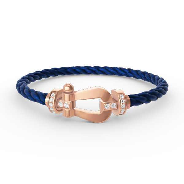 [Noble Aura jewelry]FORCE LARGE HORSESHOE HALF DIAMOND BRACELET ROSE GOLD