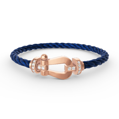 [Noble Aura jewelry]FORCE LARGE HORSESHOE HALF DIAMOND BRACELET ROSE GOLD