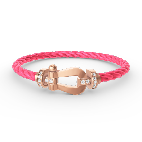[Noble Aura jewelry]FORCE LARGE HORSESHOE HALF DIAMOND BRACELET ROSE GOLD
