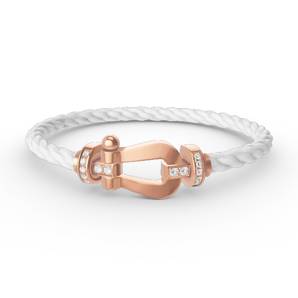 [Noble Aura jewelry]FORCE LARGE HORSESHOE HALF DIAMOND BRACELET ROSE GOLD