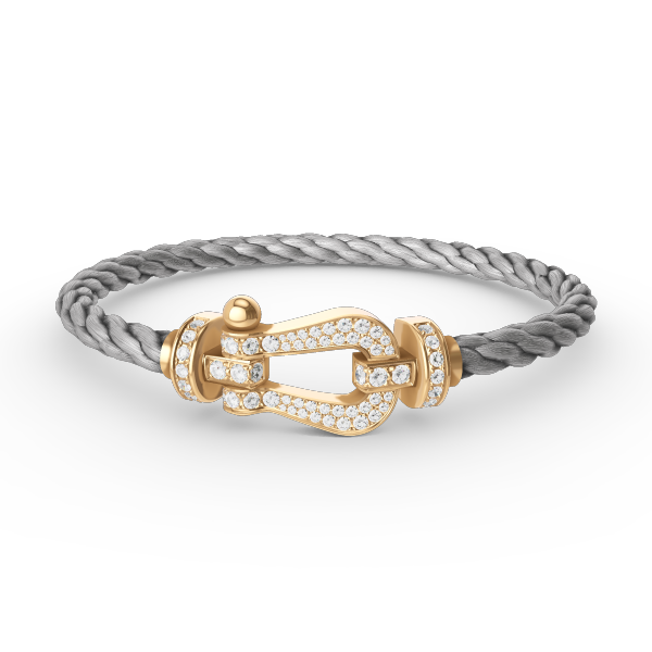 [Noble Aura jewelry]FORCE LARGE HORSESHOE FULL DIAMOND BRACELET GOLD