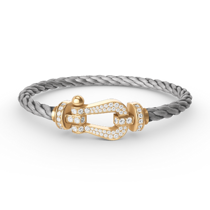[Noble Aura jewelry]FORCE LARGE HORSESHOE FULL DIAMOND BRACELET GOLD