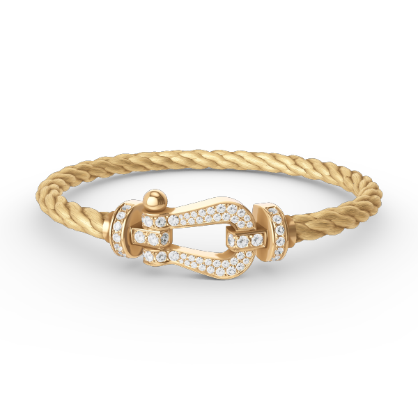 [Noble Aura jewelry]FORCE LARGE HORSESHOE FULL DIAMOND BRACELET GOLD