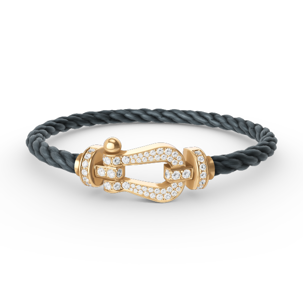 [Noble Aura jewelry]FORCE LARGE HORSESHOE FULL DIAMOND BRACELET GOLD