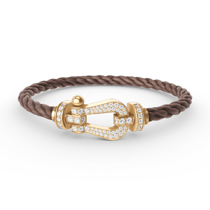 [Noble Aura jewelry]FORCE LARGE HORSESHOE FULL DIAMOND BRACELET GOLD