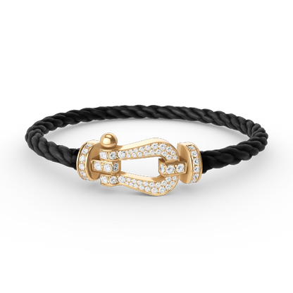 [Noble Aura jewelry]FORCE LARGE HORSESHOE FULL DIAMOND BRACELET GOLD