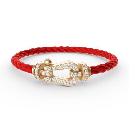 [Noble Aura jewelry]FORCE LARGE HORSESHOE FULL DIAMOND BRACELET GOLD