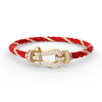 [Noble Aura jewelry]FORCE LARGE HORSESHOE FULL DIAMOND BRACELET GOLD