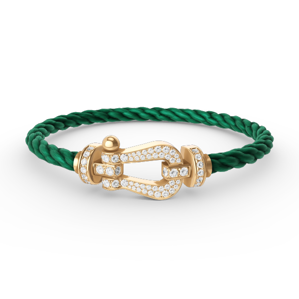 [Noble Aura jewelry]FORCE LARGE HORSESHOE FULL DIAMOND BRACELET GOLD