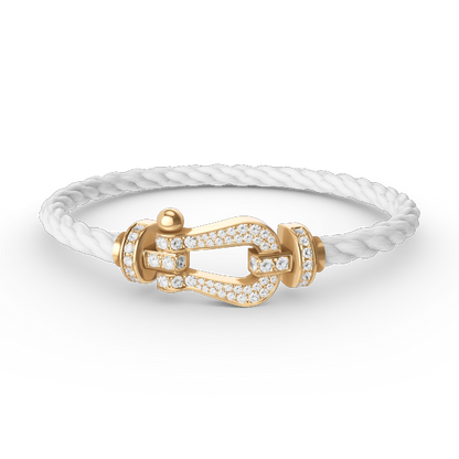 [Noble Aura jewelry]FORCE LARGE HORSESHOE FULL DIAMOND BRACELET GOLD
